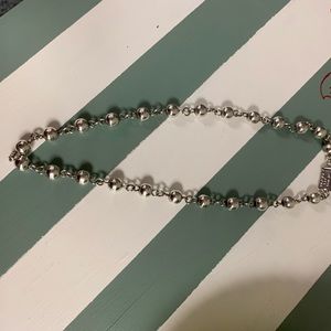 Sterling silver bead necklace